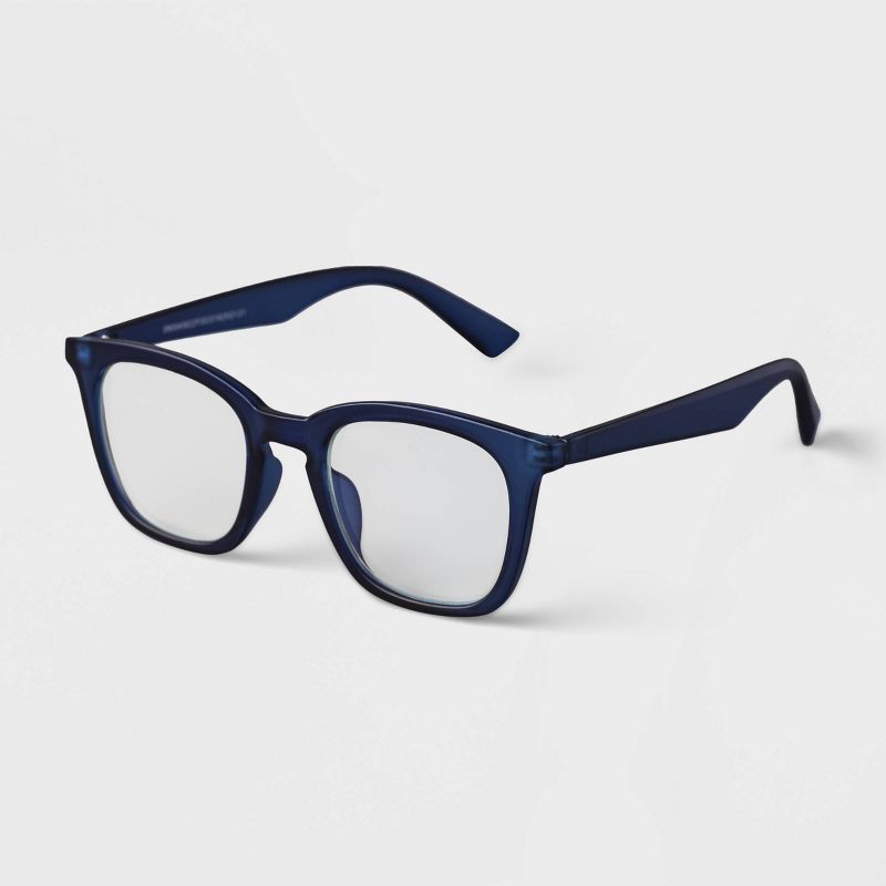 Men&#39;s Square Blue Light Filtering Reading Glasses - Goodfellow &#38; Co&#8482; Blue 2.5, 2 of 3