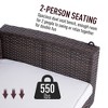 2-Person Outdoor Wicker Hanging Porch Swing Chair with Cushions, 550 lbs Weight Capacity - 4 of 4