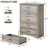 Jojoka Farmhouse Chest of Drawer with Metal Handles,Modern Storage Organizer with Anti-Collapse Design for Living Room - 2 of 4