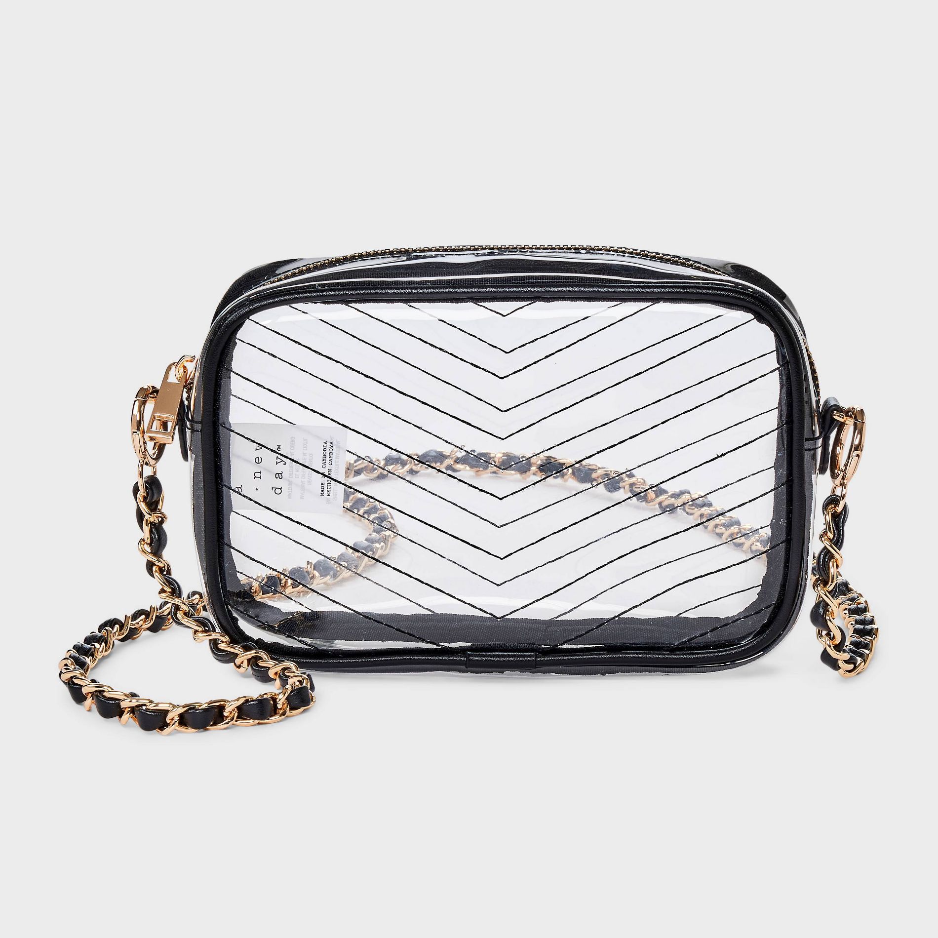 Quilted Camera Crossbody Bag - A New Day™ Clear