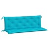 VidaXL Garden Bench Cushions 2pcs Turquoise 59.1"x19.7"x2.8" Fabric - 2 of 4