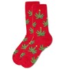 Memoi Women's Pot Leaf Christmas Trees Holiday Crew Socks - 3 of 3