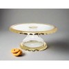 Classic Touch Glass Cake Stand with Gold Border, 13"D - 3 of 3