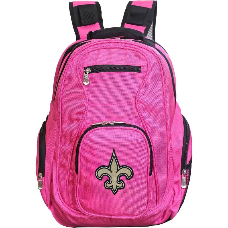 NFL New Orleans Saints Premium 19&#34; Laptop Backpack - Pink, 1 of 2