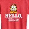 Women's - Garfield - Hello Can I Go Home Now Short Sleeve Graphic T-Shirt - 2 of 4