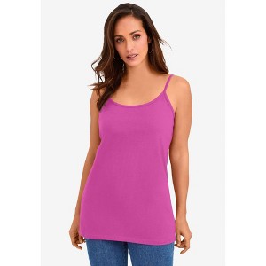 Jessica London Women's Plus Size Stretch Cotton Cami - 1 of 4