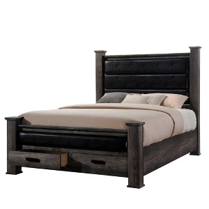 King Grayson Storage Poster Bed Gray Oak - Picket House Furnishings