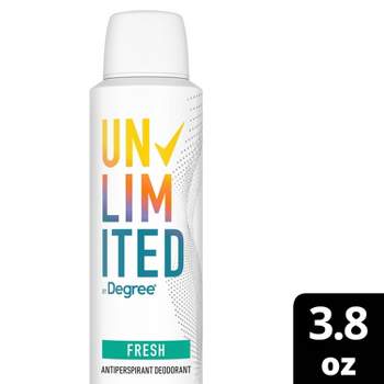 Degree Unlimited 96-Hour Antiperspirant & Deodorant Dry Spray - Fresh - 3.8oz