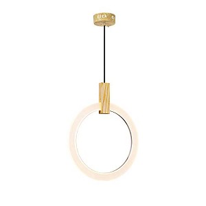 CWI Lighting Anello LED Pendant With White Oak Finish - 1 of 4