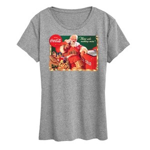 Women's - Coca-Cola - Vintage Santa Claus Ice Cold Short Sleeve Graphic T-Shirt - 1 of 4