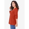 Roaman's Women's Plus Size Long Sleeve V Neck Ultimate Tee - 4 of 4