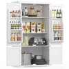 VASAGLE 53.5" Pantry Cabinet, Freestanding Kitchen Pantry Cabinet, Storage Cabinet with Doors, 6 Door Shelves,White - 2 of 4