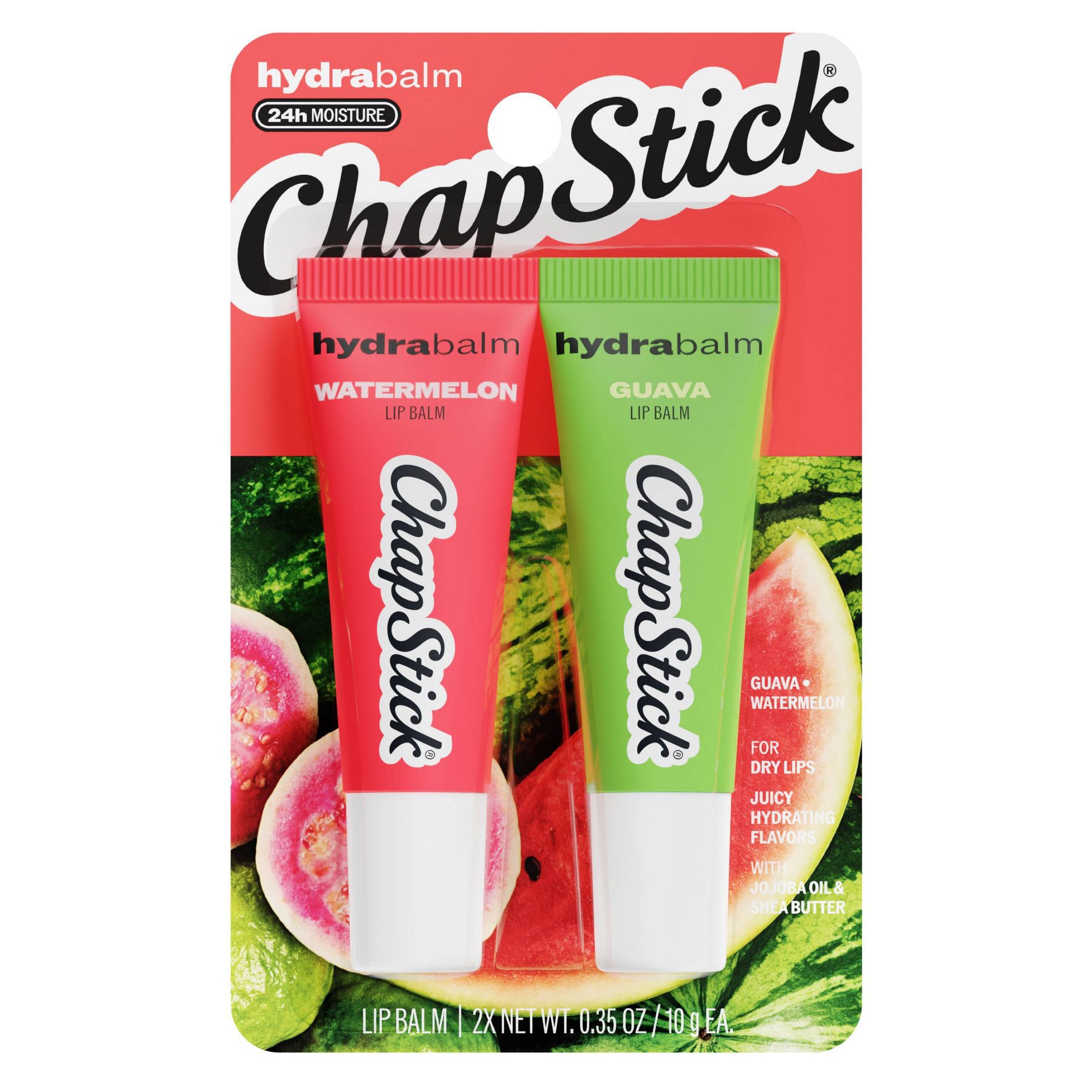 Chapstick Hydrabalm Guava and Watermelon Lip Repair Balm - 0.70 fl oz/2ct