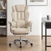 NicBex Office Chair with Adjustable Height Modern Rotatable Leather Computer Chair with Casters, Armrests and Footrest for Office, Study, Beige - 2 of 4