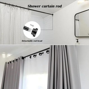 LunaLulinlk 32" to 84" Adjustable Shower Curtain Rod, Stainless Steel No Drilling | Anti-Slip - 1 of 4