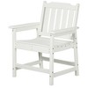Outsunny All-Weather Patio Chair, HDPE Patio Dining Chair, Heavy Duty Wood-Like Outdoor Furniture - 4 of 4