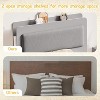 Twin Bed Frame with Upholstered Headboard and Storage – Wooden Platform Bed with 2 Drawers and 4 Open Shelves, Easy Assembly, Noise-Free, Grey - image 4 of 4