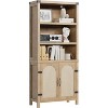 Tall Bookshelf with Storage, Bookcases and Bookshelves with Doors, 5 Tier Storage Cabinet for Home Office, Living Room - 2 of 4
