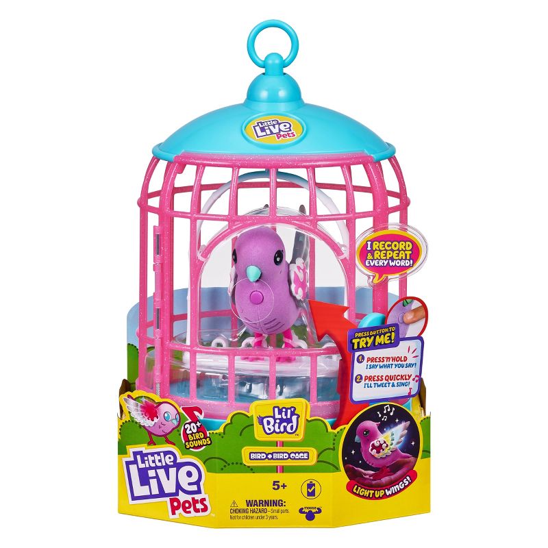 Little Live Pets - Lil&#39; Bird &#38; Bird Cage - Polly Pearl, 1 of 15