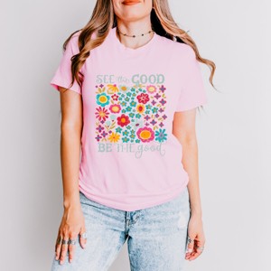 Simply Sage Market See The Good Be The Good Floral Short Sleeve Tee - 1 of 4