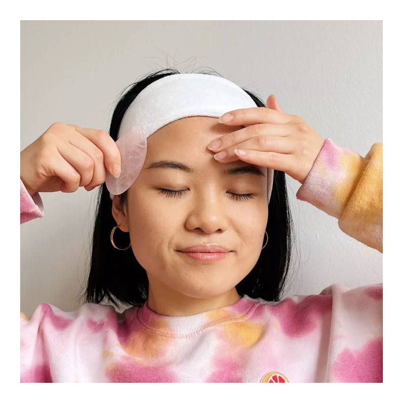 Mei Apothecary Mini Rose Quartz Gua Sha Facial Massage Beauty Tool, 3 of 8