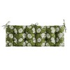 ARTPLAN Patio Bench Tufted Cushion with Tie,Outdoor Loveseat Cushion for Gliders,48x18 Inches,Floral - 2 of 4