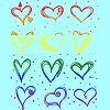 Adult Design By Humans Rainbow Pride Hearts By Classmates Racerback Tank Top - 2 of 2