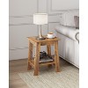 End Table, Small Side Table, Nightstand with 5-Tier Storage Shelf for Living Room, Bedroom - image 4 of 4