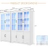 AMERLIFE 71"Tall Storage Cabinet with LED Lights, Large Bookcase with Acrylic Glass Doors - 2 of 4
