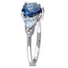 EVERLY JEWELRY |Sterling Silver 0.02 CT TW Diamond And 2 1/5 CT TGW London Blue Topaz Sky Blue Topaz Fashion Ring - 2 of 4