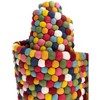 Unique Loom Felt Ball Collection Area Rug - Cloud - 4 of 4