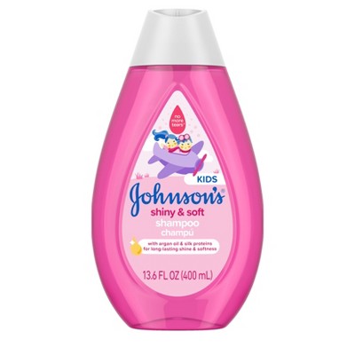 Johnson's Kids' Shiny & Soft Shampoo with Argan Oil & Silk Proteins, for Toddlers' Hair - 13.6 fl oz