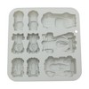 Unique Bargains Candy Moulds 9-Cavity Race Car Candy Mould Hand Wash Gray 6.26"x6.02"x0.94" 1 Pc - 3 of 4