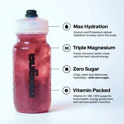 Magna Hydration Electrolyte Mix Stick Pack Dietary Supplement Powder - Watermelon Lime - 10ct: Non-GMO, Vegan, Magnesium 210mg