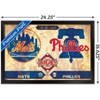 Trends International MLB Rivalries - New York Mets vs Philadelphia Phillies Framed Wall Poster Prints - 3 of 4