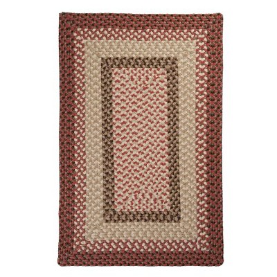 Colonial Mills Tiburon Braided Rug, Rusted Rose 4'x6', Rectangle Shape