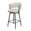 NicBex 360° Swivel Bar Stools Set of 2,Counter Height Bar Stools with Padded Backrest,Island Chairs with Metal Footrest,Bar Chairs for Home,Bars - 2 of 4
