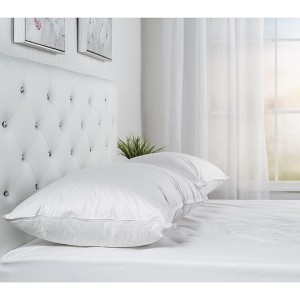ComfyDown ComfyCloud Goose Down Bed Pillow  650 Fill Power  Medium Support  400TC Cotton Cover   Twin (20" x 26") - 1 of 4