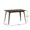 5-Piece Dining Table Set, Compact Mid-Century Modern Table & Chair Set with One Solid Wood Frame Table and 4 Upholstered Chairs for Dining Room - 3 of 4
