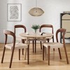 INFURNIC Accent Chairs, Comfortable Woven Seat with Sturdy Legs, Modern Accent Chairs for Kitchen and Dining Room, Brown, 17.53"*18.51"*29.92" - 2 of 4