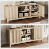 59" Wood TV Stand for TVs Up to 65 Inches, Mid Century Modern TV Entertainment Center with Storage Cabinets & Open Shelves, for Living Room - 4 of 4