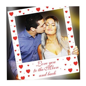 LEMONSODA Valentine's Day Party Frame Photo Prop, 35 X 30 inches (Love You to The Moon and Back) - 1 of 1