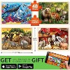 QUOKKA 24-48 pcs Wooden Puzzle Set - 4x Jigsaw Puzzle for Kids 4 5 6 Year Old - 2 of 4