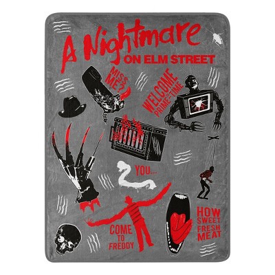 Warner Bros. Nightmare on Elm Street Come To Freddy Micro Raschel Throw Blanket 46×60 Inches