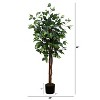 HomeStock  4 ft. Artificial Ficus Tree in Pot for Indoor/Outdoor - 2 of 3
