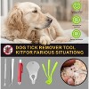 Tick Remover Tool Kit, Tick Tweezers + Remover Tick Key, Quick & Safe Tick Twister Removal Tools for Dogs Cats Humans - 2 of 4