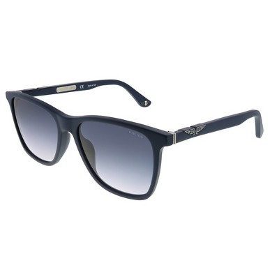 Police Origins 1 SPL 872 D82M Unisex Rectangle Sunglasses Matte Blue 56mm