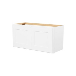 HOMLUX Easy-DIY Shaker White Ready to Assemble Wall Kitchen Cabinet 2 Doors - 1 of 4
