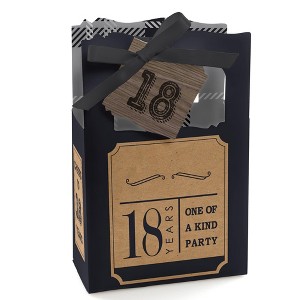 Big Dot of Happiness 18th Milestone Birthday - Birthday Party Favor Boxes - Set of 12 - 1 of 4
