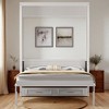 Mshliw Full Size Murphy Bed with 2 Storage Drawers, Space-Saving Foldable Wall Bed, Solid Wood Frame, Modern Bedroom Furniture - 2 of 4